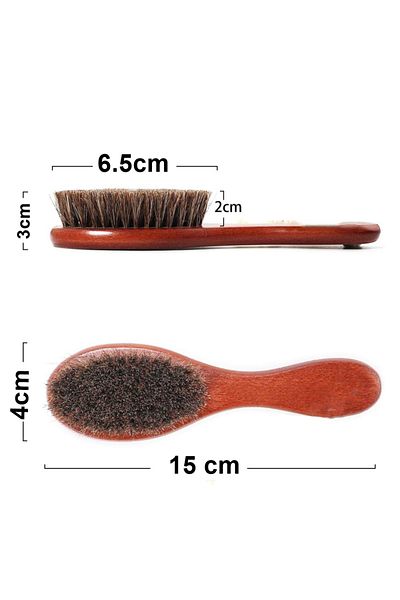 Transformacion Horsehair Beard Combing Brush Short Beard Mustache Brush Wooden 721408