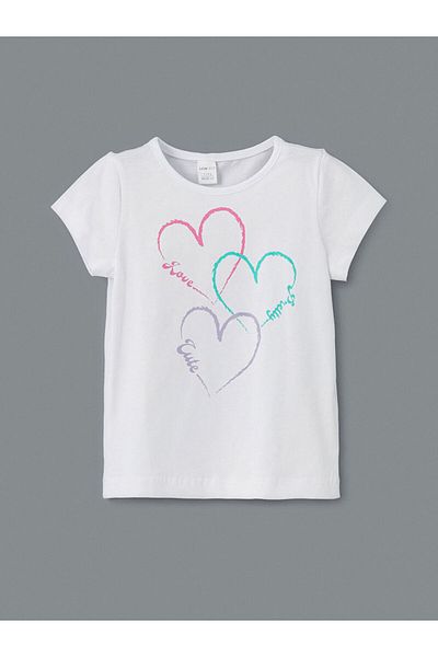 LC Waikiki Lcw Crew Neck Printed Girl's T-Shirt and Shorts Pack of 2