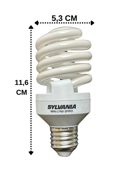 Sylvania (10 Adet) Sylvania 23W (103W) 2700K (Sarı Işık) E27 Duylu (Kalın Duy) Tasarruflu Ampul