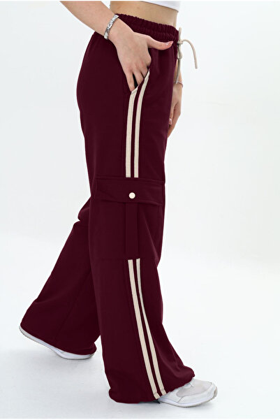 Asortix Kız Çocuk %100 Pamuk Kargo Cepli 2 İplik Stoperli Eşofman Altı – Ayar...