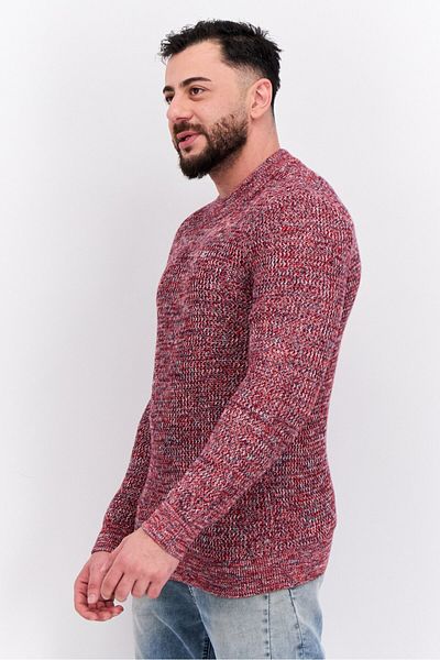 Tommy Jeans Men Crew Neck Long Sleeve Knitted Sweaters, Red