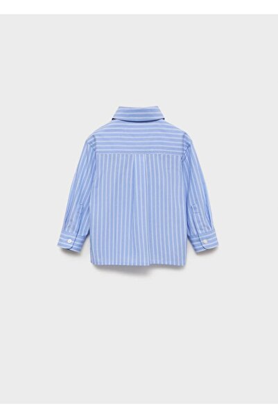 MANGO Baby Cămașă în dungi 100% bumbac