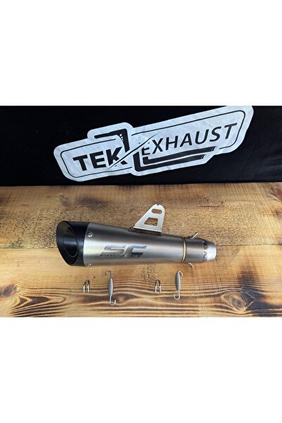 Tek Exhaust SC PROJECT GRİ Susturuculu Motosiklet Egzoz