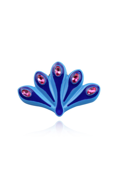 Choice دبابيس معدنية كرتونية على شكل طائر الطاووس الأزرق اللطيف للرجال والنساء