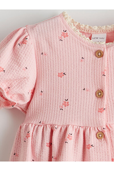 LC Waikiki LCW baba rózsaszín virágos kislány ingruha
