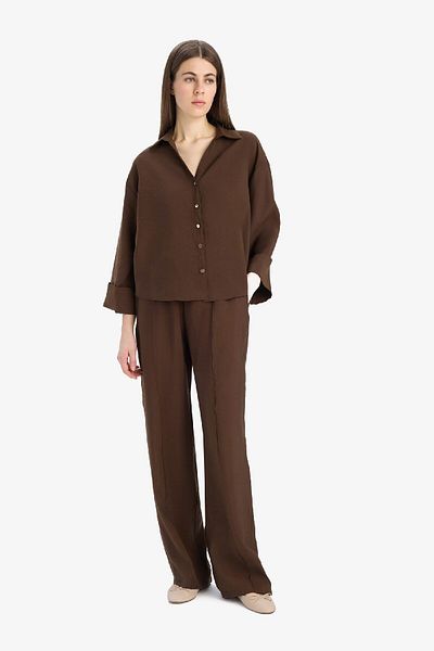 DeFacto Wide Leg Modal Fabric Palazzo Pants High Waist Straight Leg Wide Leg E8235Ax25Sm