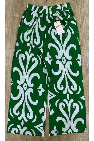 Edacan Women's Wide Leg Oversize Woven Trousers with Pockets