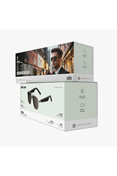 Green Lion نظارات ميامي الذكية - لون أسود