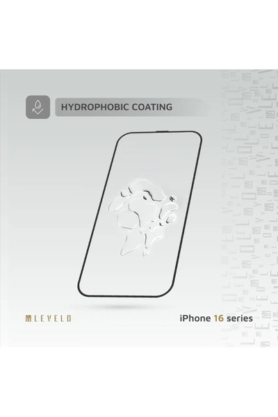 Levelo واقي شاشة عالي الدقة بحافة سيليكون 2.5D مطبوع عليه حرير لهاتف iPhone 1...