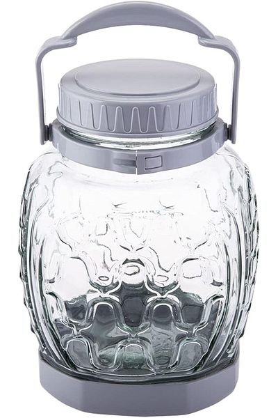 AKDC Glass Bottle Jar L(16CM) XW(17CM) XH(26CM) Transparent