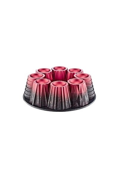 FMS Casting Granite Muffin Cake Mold Red