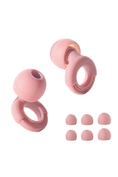 Choice 1pair Pink HUAK Soft Silicone Earplugs Noise Cancellation, Comfortable...