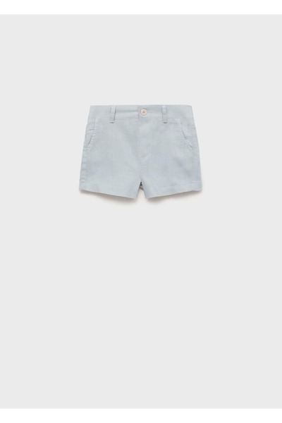 MANGO Baby Σορτς βερμούδα από μείγμα λιναριού