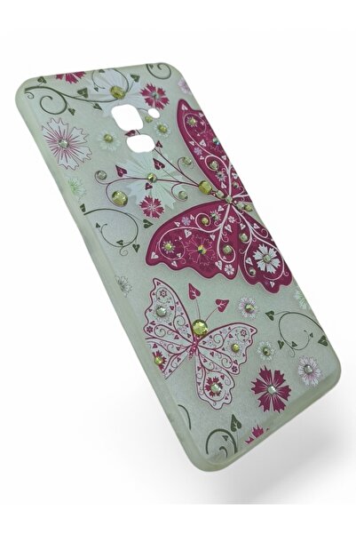 batuteknoloji Galaxy A8 Plus 2018 Şeffaf Desenli Silikon Kılıf