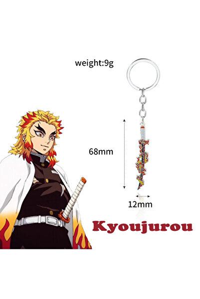Choice Rengoku Kyoujurou أنيمي شيطان القاتل السيف ميدالية مفاتيح معدنية Kimet...
