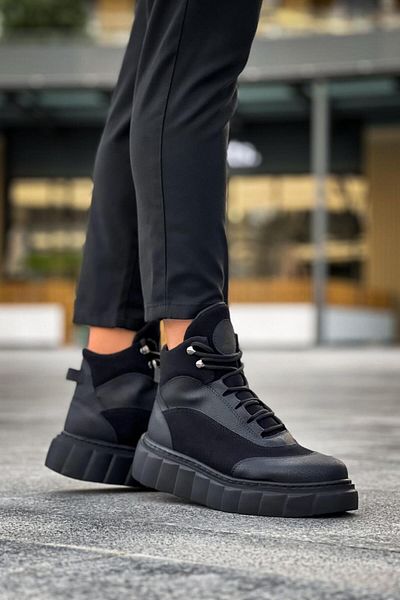 K&A High Sole Boots Black (Black Sole)