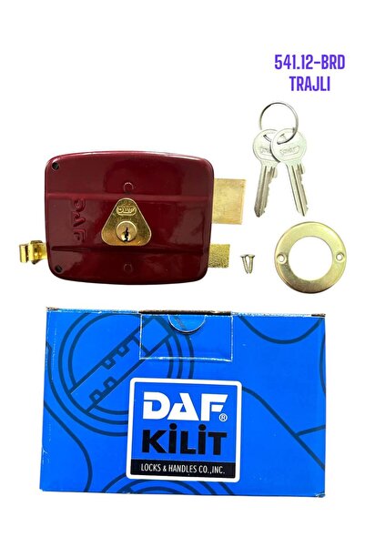 DAF Cylinder Trajli Lock, 120mm Steel Deadbolt Lily 541.12-Brd