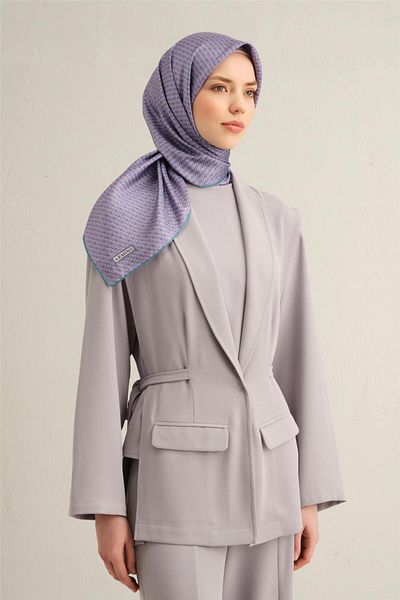 Armine Eșarfă din twill de mătase pură cu model Model: 9307- 55