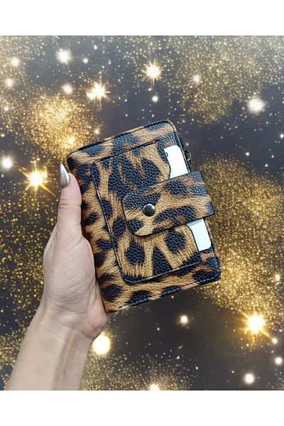 KY Women's Leopard Draft K Snot Card Holder with Zipper