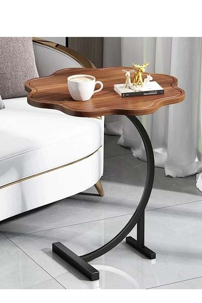 co arma C-Shaped Coffee Side Table with Waterproof Top