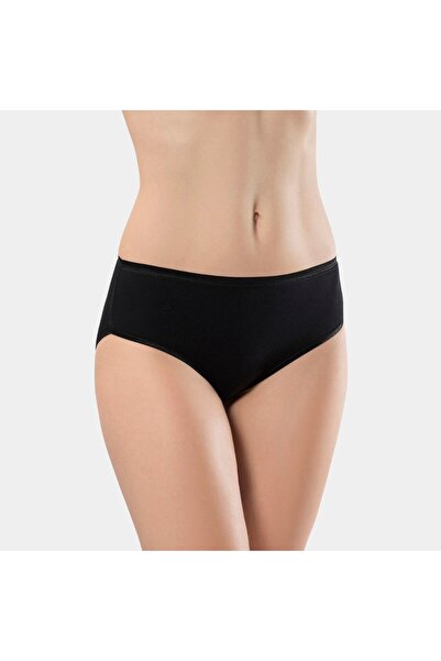 TÜREN Chiloți bikini din bumbac cu nervuri fără cusături pentru femei, 234/negru