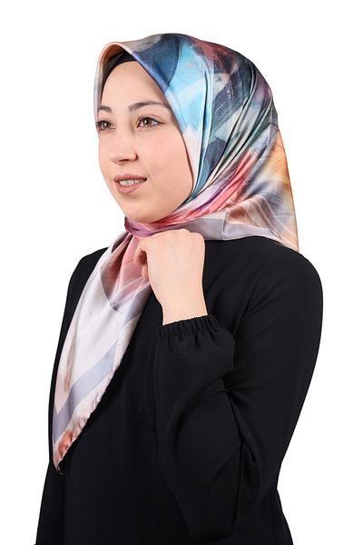 PİRAMİT Φουλάρι από ρεγιόν με σχέδιο Pyramid Luxer - Pattern-19 - Color-17