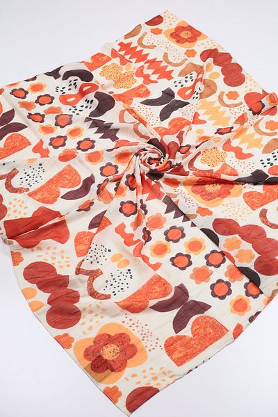 Modakaşmir Patterned Bamboo Scarf - Pattern-01 - Color-08
