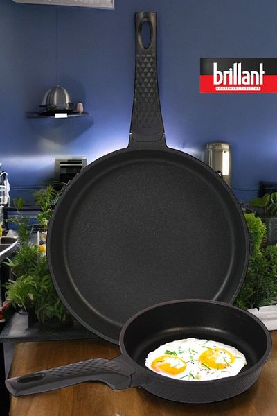 Brillant Karma - Sinistra 2-Piece Pan 20/24 cm Frying Granite Pan Set with Handle