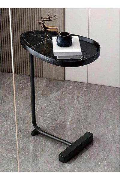 co arma C-Shaped Coffee Side Table with Waterproof Top
