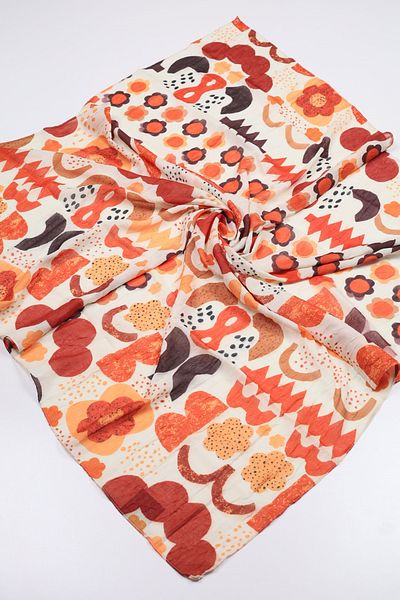 Modakaşmir Patterned Bamboo Scarf - Pattern-01 - Color-19