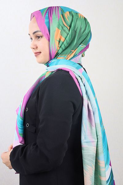 Emproyal Patterned Natural Silk Shawl - Pattern-10 - Color-12