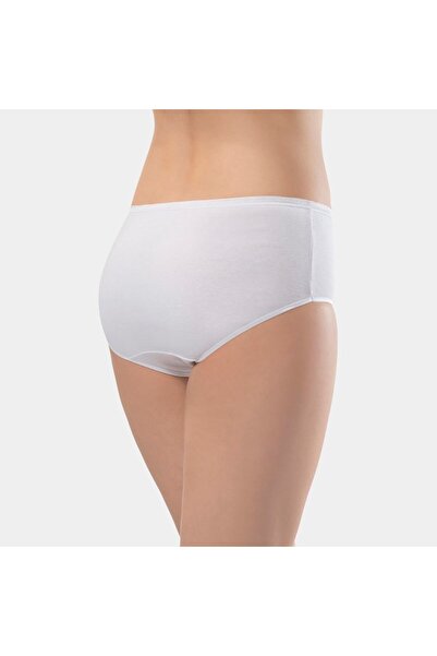 TÜREN Chiloți de bikini din bumbac, fără cusături, din 2 piese, pentru femei 234/alb