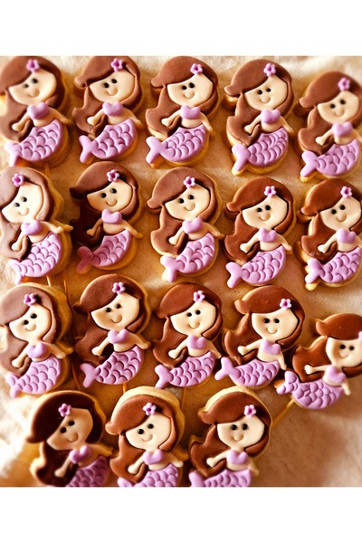 Mimosa Bakery Deniz Kızı Şeker Hamurlu Butik Kurabiye-20 Adet