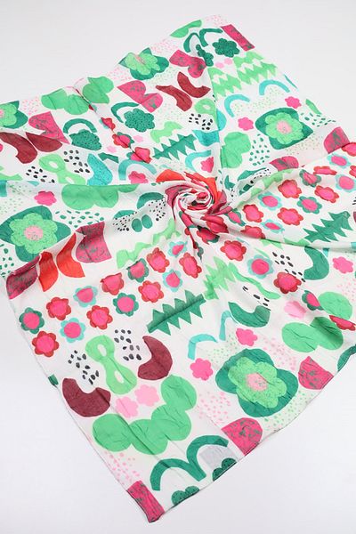 Modakaşmir Patterned Bamboo Scarf - Pattern-01 - Color-07