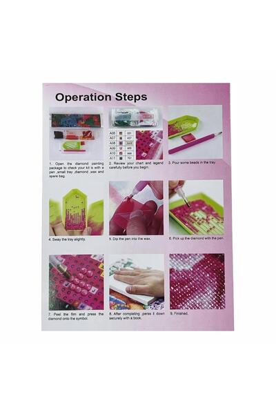 EleganTShoP 5D Yapışan Boncuk Goblen 40 x 50 cm Mozaik Tablo Pano 77468