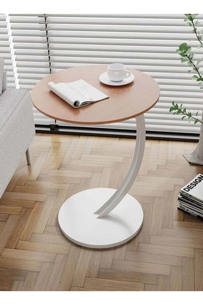 co arma C-Shaped Coffee Side Table with Waterproof Top