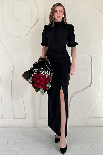 Elbee Fashion Woman Rochie de clasă cu fante