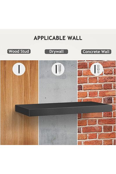 co arma 100cm Multipurpose Wall Mounted Floating Wooden Shelf