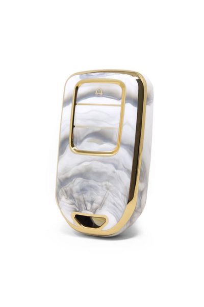 GMA KEYS Key Case Cover for Honda 3 Keys - Nano Pattern and Marble Statistics