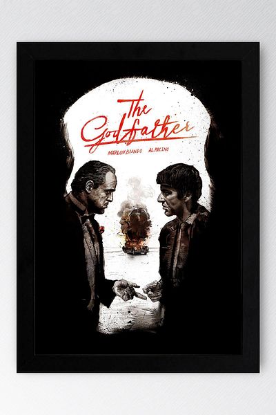 Saturn Επιτραπέζιο Πίνακας με κορνίζα The Godfather - Πίνακας αφίσας ταινίας The Godfather