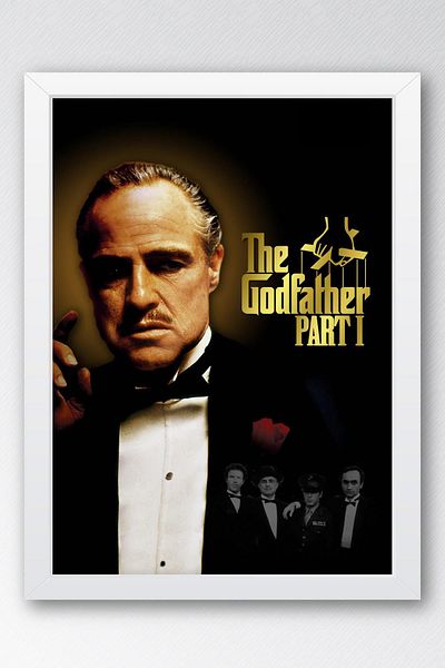 Saturn Επιτραπέζιο Πίνακας με κορνίζα The Godfather - Πίνακας αφίσας ταινίας The Godfather
