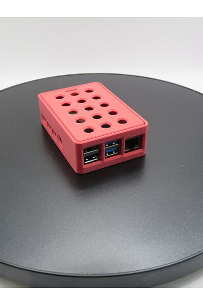 MODA صندوق حماية للطباعة ثلاثية الأبعاد متوافق مع Raspberry Pi 4 - تصميم مزود بفتحات تهوية ومتين وأنيق
