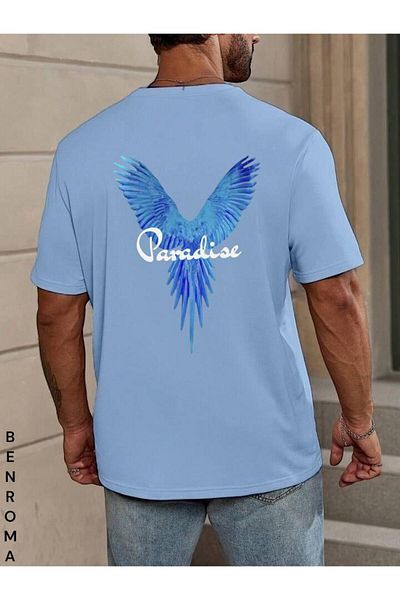 BENROMA 1 tricou este un cadou pentru achiziții de 6 și mai sus în coș - Tricou unisex imprimat cu spate supradimensionat