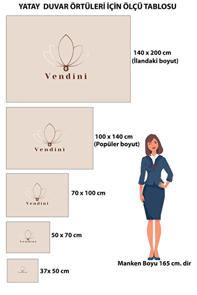 Vendini Japon Bahçesi  Duvar Halısı Duvar Örtüsü Wall Tapestry