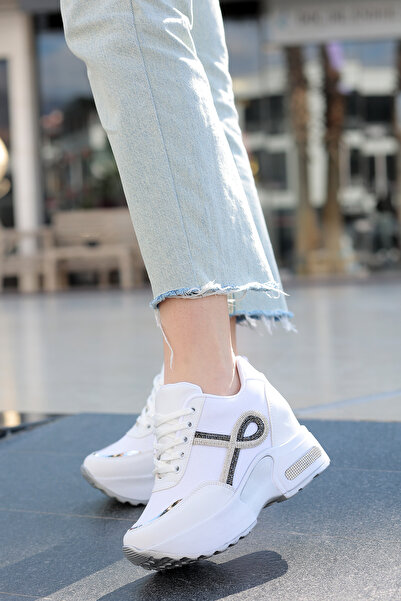 kajal ayakkabı MDLN 260 Desen Detaylı Spor Ayakkabı