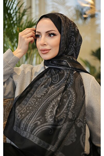 efdal şal eşarp Βαμβακερό σάλι διπλής όψης Elegance με ρετρό σχέδιο