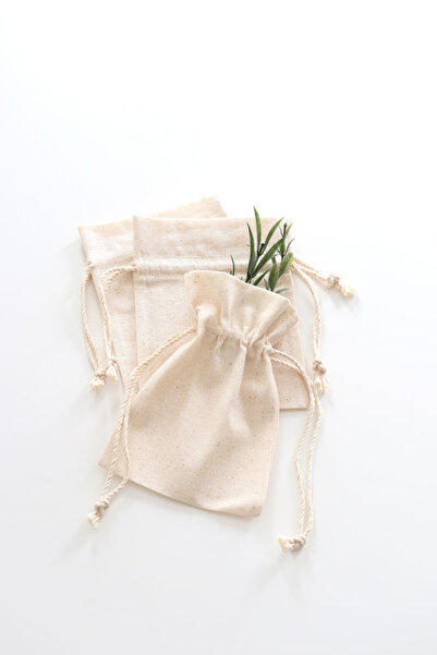 DHARMONYCO 3'lü Küçük Boy Çok Amaçlı Ham Bez Kese 10x15