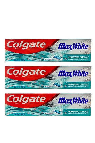 Colgate Toothpaste Max White With Whitening Crystals 100ml X 3