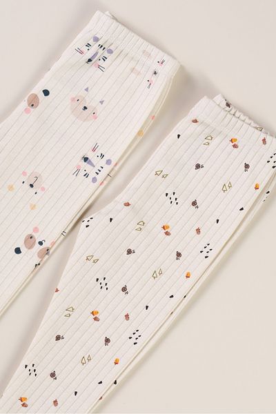 Bondberro Set of 2 Camisole Baby and Kids Leggings 0-4 Years 100% Cotton
