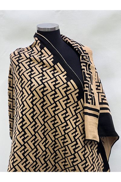 NURMAHREM Shawl Shoulder Shawl Ikitraflı Knitted Shawl Knitwear Shawl